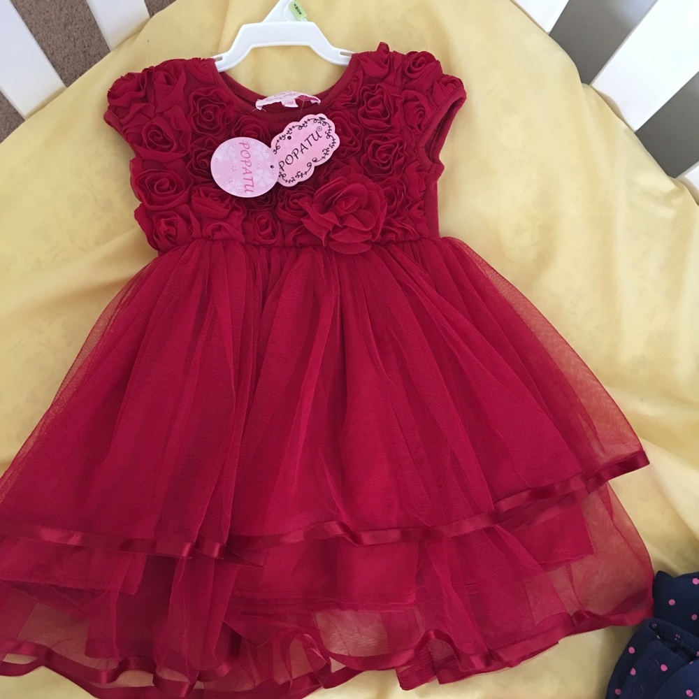 Beautiful Dress with floral design. Size 12 months